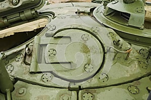 Hatch on turret of T-72 tank