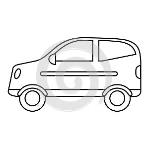 Hatchback car vehicle side view outline