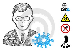 Hatched Bacteriologist Vector Mesh photo