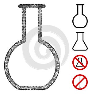 Hatched Empty Retort Vector Mesh