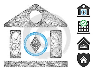 Hatched Ethereum Corporation Building Vector Mesh