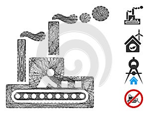 Hatched Fabric Building Vector Mesh