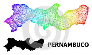 Hatched Map of Pernambuco State with Spectrum Gradient