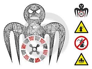 Hatched Roulette Spectre Monster Vector Mesh