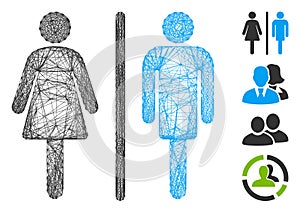 Hatched WC Persons Vector Mesh