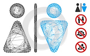 Hatched WC Persons Vector Mesh