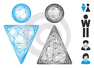 Hatched WC Persons Vector Mesh