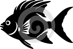 hatchetfish Black Silhouette Generative Ai