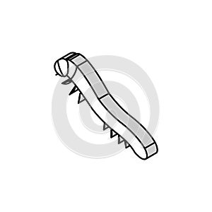 hatchlings silkworm isometric icon vector illustration