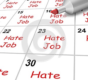 Hate Job Calendar Shows Loathing Work And