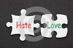 Hate Love Concept