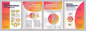 Hate speech causes brochure template