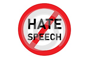 Hate speech sign