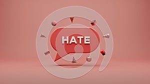 Hate status chat frame design for massage, Sad status for social media