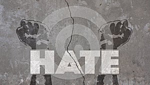 Hate Written on a Cracked Wall