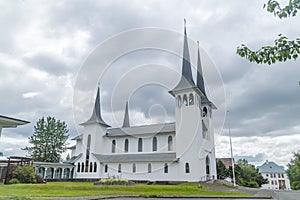 Hateigskirkja church in the center of Reykjavik, Iceland