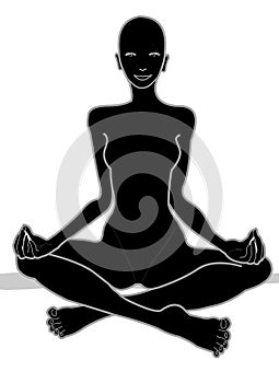 Hatha Yoga Chakra in Black