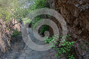 Hathi nahar, Elephant gully or Rainwater gully to channel rainwater to Ranisar and Padamsar lakes of Mehrangarh fort, at Rao Jodha