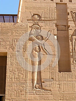 Hathor goddess, Philae temple,Egypt