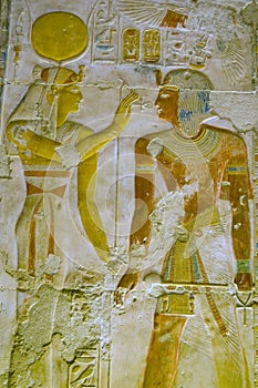 Hathor and Pharoah Seti