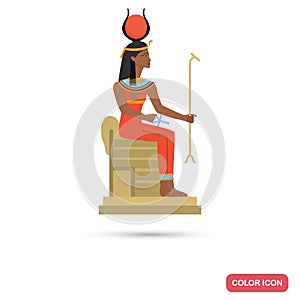 Hator goddess color flat icon for web and mobile design photo