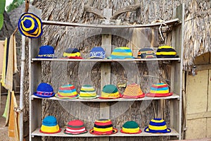 Hats of differnet colors photo