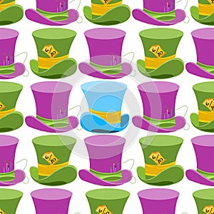 Hatter's Hat from Wonderland World. This way - that way. Seamless Vector Texture Can Be Used for Wallpapers, Pattern Fills, Web photo