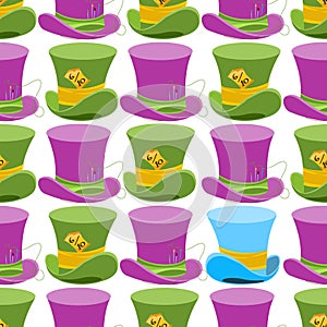 Hatter's Hat from Wonderland World. This way - that way. Seamless Vector Texture Can Be Used for Wallpapers, Pattern Fills, Web photo