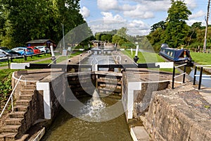 Hatton locks on the Grand Union Canal photo