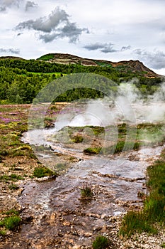 Haukadalur geothermal area along the golden circle, Iceland