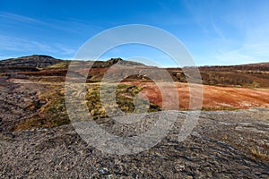 Haukadalur (geysir, geyser) valley, Golden Circle, Iceland