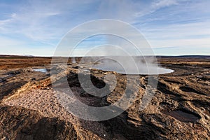 Haukadalur (geysir, geyser) valley, Golden Circle, Iceland