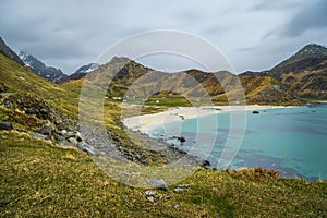 Haukland beach, leknes, lofoten islands