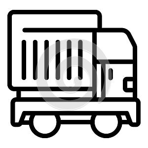 Haulage car tipper icon outline vector. Auto vehicle photo