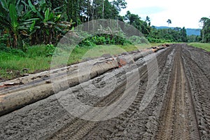 Haulage road in outback of Papua New Guinea photo