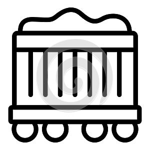 Haulage vehicle icon outline vector. Rolling stock train