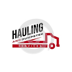 Hauling and Dumpster Logo Design Dump Truck Idea