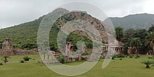 Haunted Bhangarh fort ruins in a pleasant weather