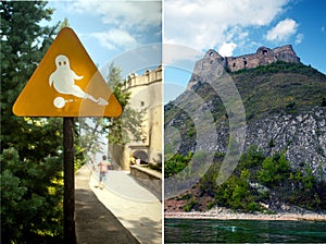 Haunted castle sign