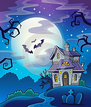 Haunted house theme background