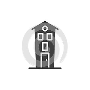 Haunted house vector icon