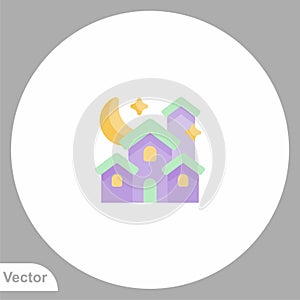 Haunted house vector icon sign symbol