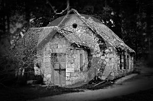 Haunted house in the woods