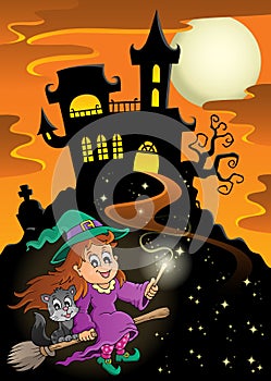 Haunted mansion Halloween theme