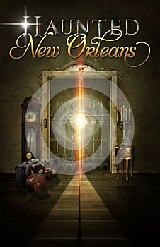 Haunted New Orleans Hotel Elevator Background Poster