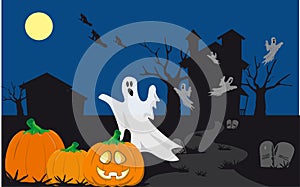 Halloween haunted night