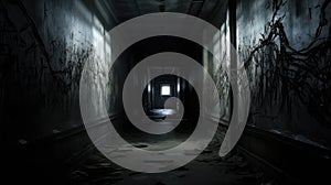 haunting dark corridor photo