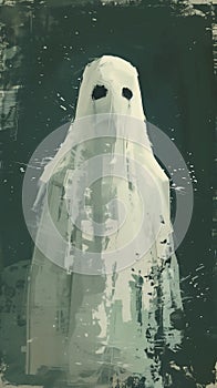 Hauntingly Beautiful: A Ghostly Portrait of Halloween\'s Mysterio photo