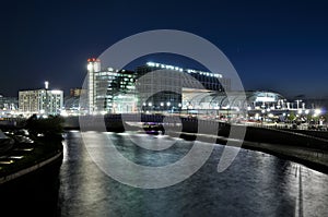 Hauptbahnhof in Berlin at night