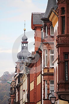 Hauptstrasse Main street in German in Heidelberg, Germany